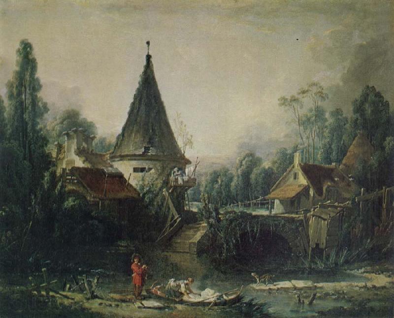 Francois Boucher Landscape in the Environs of Beauvais Spain oil painting art